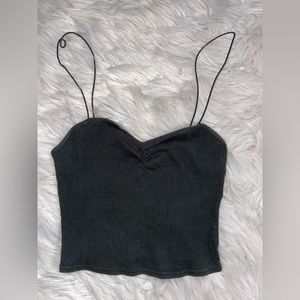 Urban Outfitters black ribbed tank women’s S small spaghetti straps top crop
